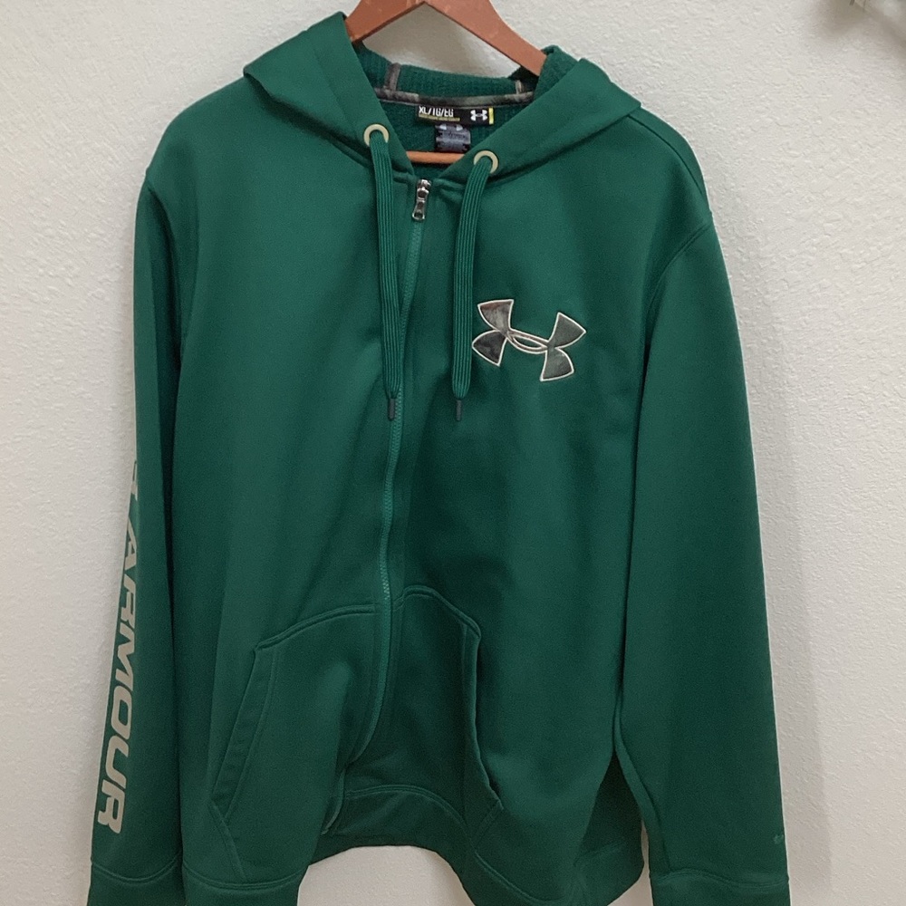 Under Armour Forest Green Zip-Up Hoodie